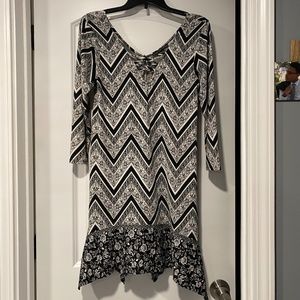 Black and White Pattern Dress